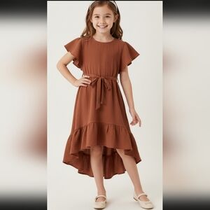 Joyfolie High Low Brown Dress